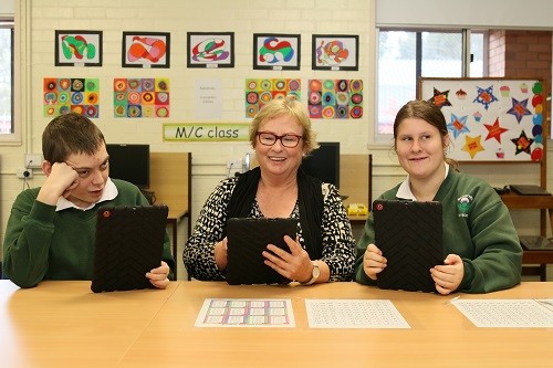 teacher with her students